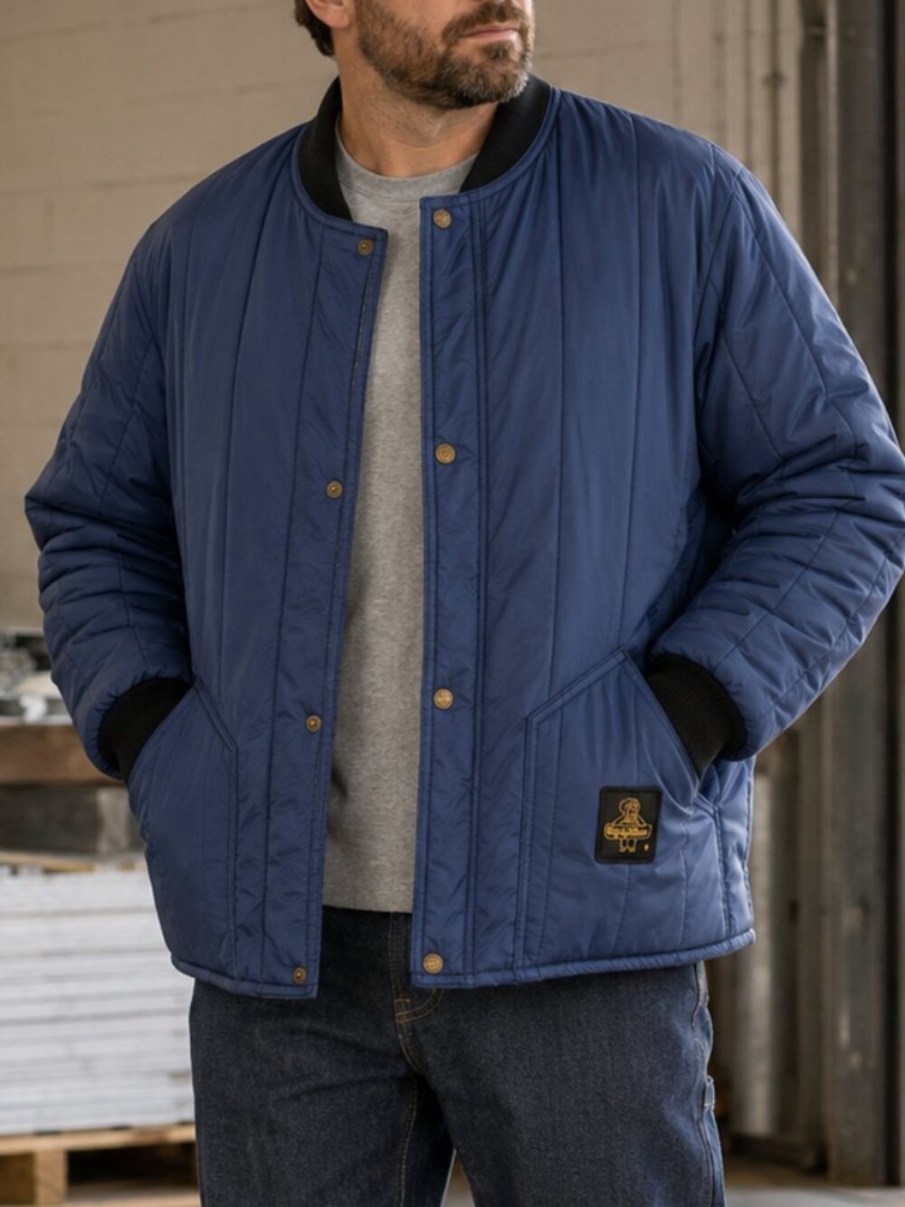 RefrigiWear 0525R Insulated Work Jacket Navy Blue Men’s 2XL